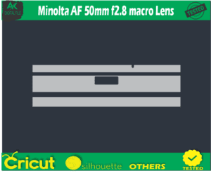 Minolta AF 50mm f2.8 macro Lens skin template vector