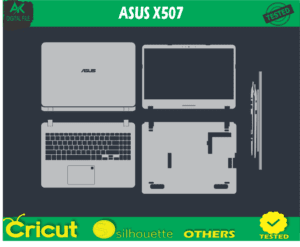ASUS X507 skin templets vector