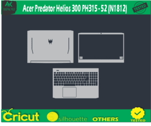 Acer Predator Helios 300 PH315 – 52 (N1812) Skin Template Vector
