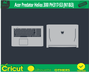 Acer Predator Helios 300 PH317-53 (N18I3) Skin Template Vector