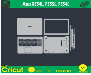 Asus X554L F555L F554L skin templets vector