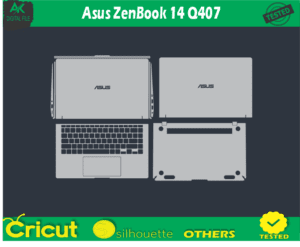 Asus ZenBook 14 Q407 skin templets vector