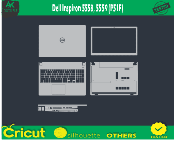 Dell Inspiron 5558 5559 (P51F) Skin Vector Template