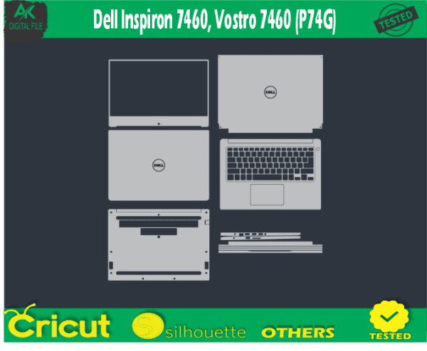 Dell Inspiron 7460 Vostro 7460 (P74G) Skin Template Vector