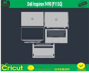 Dell Inspiron 7490 (P115G) Skin Template Vector