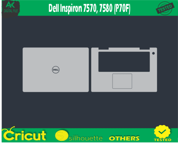 Dell Inspiron 7570 7580 (P70F) Skin Template Vector