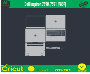 Dell Inspiron 7590 7591 (P83F) Skin Template Vector