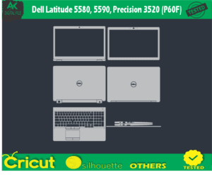 Dell Latitude 5580 5590 Precision 3520 (P60F) Skin Template Vector