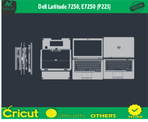 Dell Latitude 7250 E7250 (P22S) Skin Template Vector