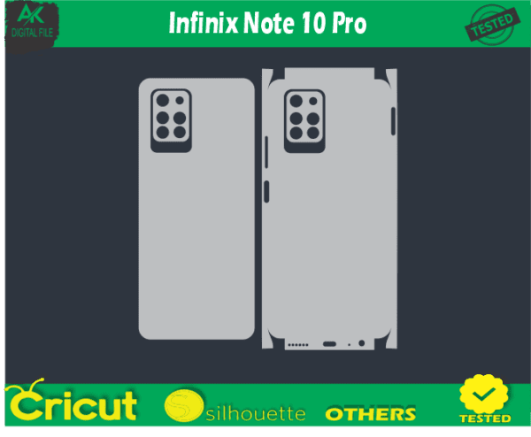 Infinix Note 10 Pro AK Digital File Vector Template