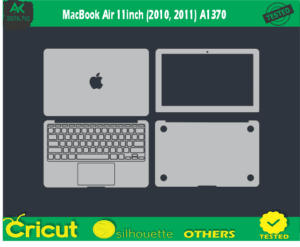 Apple MacBook Air 11inch (2010, 2011) A1370 Skin Vector Template
