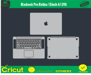 Apple MacBook Pro Retina 15inch A1398 Skin Vector Template