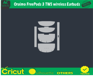 Oraimo Free Pods 3 TWS wireless Earbuds Skin Vector Template