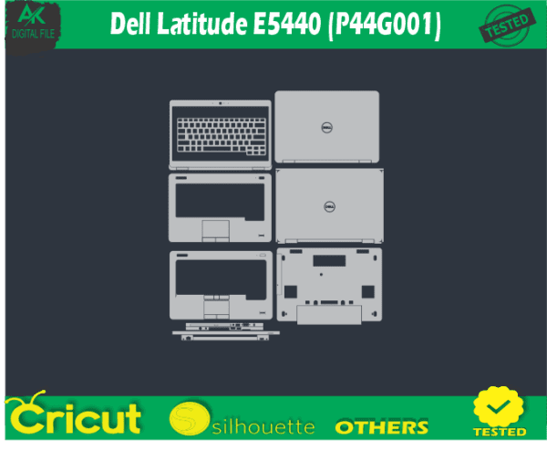 Dell Latitude E5440 (P44G001) Skin Vector Template - AK Digital File