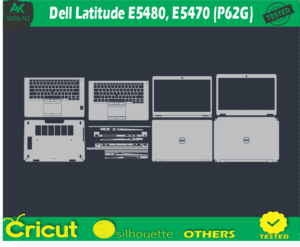 Dell Latitude E5480 E5470 (P62G) Skin Template Vector