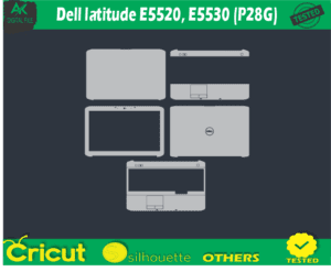 Dell latitude E5520 E5530Skin Template Vector