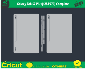 Galaxy Tab S7 Plus (SM-T970) Complete Skin Template Vector