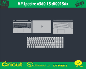 HP Spectre x360 15-df0013dx Skin Vector Template