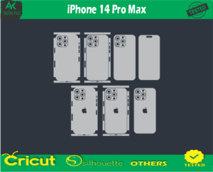 iPhone 14 Pro Max Template Skin Vector low price