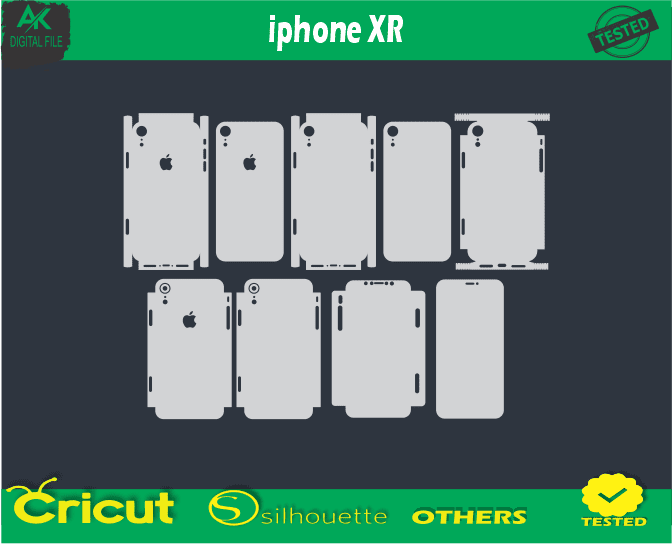 IPhone XR Skin Vector Template AK Digital File IPhone XR Skin Vector Template AK Digital File