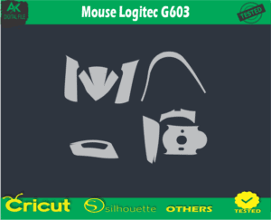 Mouse Logitec G603 skin vector template