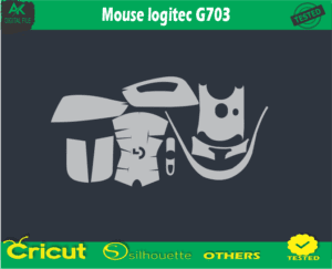 Mouse logitec G703 skin vector template