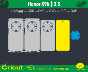 Huawei Honor X9B 5G Skin Vector Template free Full warp