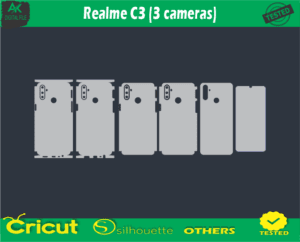 Realme C3 (3 cameras) Skin Vector Template