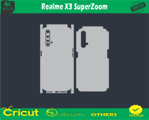 Realme X3 Super Zoom Skin Vector Template low price