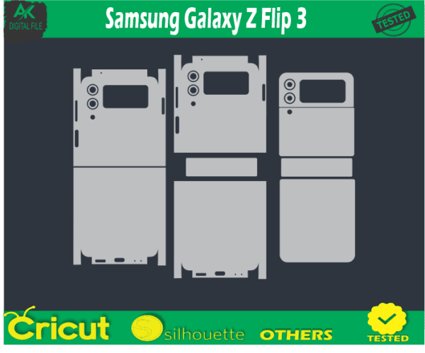 Samsung Galaxy Z Flip 3. AK Digital File Vector Template