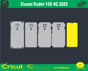 Xiaomi Redmi 10X 4G 2020 Skin Vector Template