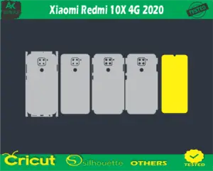 Xiaomi Redmi 10X 4G 2020 Skin Vector Template