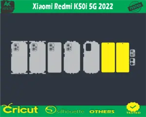 Xiaomi Redmi K50i 5G 2022 2022 Skin Vector Template