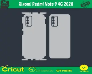 Xiaomi Redmi Note 9 4G 2020 Skin Vector Template