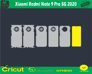 Xiaomi Redmi Note 9 Pro 5G 2020 Skin Vector Template