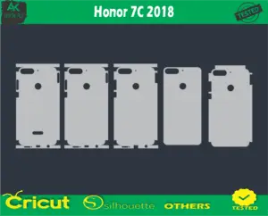 Honor 7C 2018 Skin Vector Template