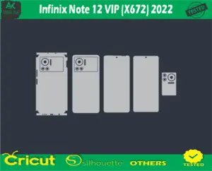 Infinix Note 12 VIP (X672) 2022 Skin Vector Template low price