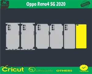 Oppo Reno4 5G 2020 Skin Vector Template