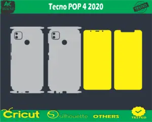 Tecno POP 4 2020 Skin Vector Template