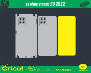 realme narzo 50 2022 Skin Vector Template