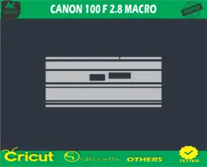 CANON 100 F 2.8 MACRO Skin Vector Template