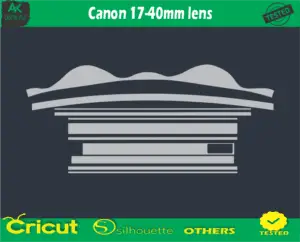 Canon 17-40mm lens Skin Vector Template