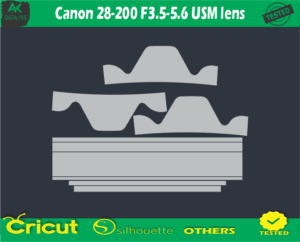 Canon 28-200 F3.5-5.6 USM lens Skin Vector Template