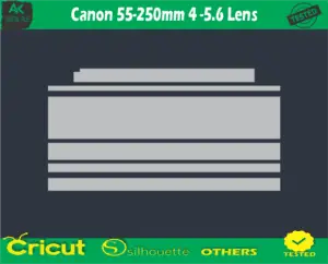 Canon 55-250mm 4 -5.6 Lens Skin Vector Template