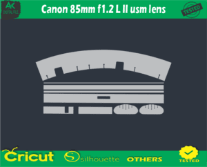 Canon 85mm f1.2 L II usm lens Skin Vector Template