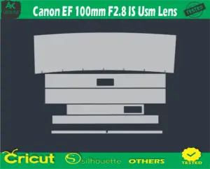 Canon EF 100mm F2.8 IS Usm Lens Skin Vector Template