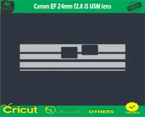 Canon EF 24mm f2.8 IS USM lens Skin Vector Template