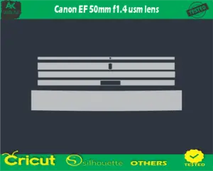 Canon EF 50mm f1.4 usm Lens Skin Vector Template