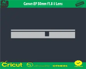 Canon EF 50mm f1.8 ii Lens Skin Vector Template