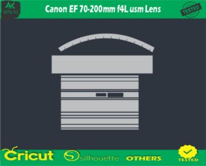 Canon EF 70-200mm f4L usm Lens Skin Vector Template